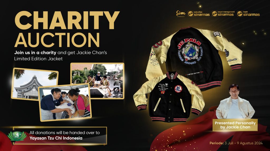 Sinarmas Sekuritas dan Jackie Chan Gelar Charity Auction, Dana Terkumpul Akan Didonasikan ke Tzu Chi Indonesia